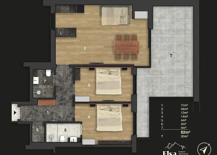 Elsa Апартаменти Тукс